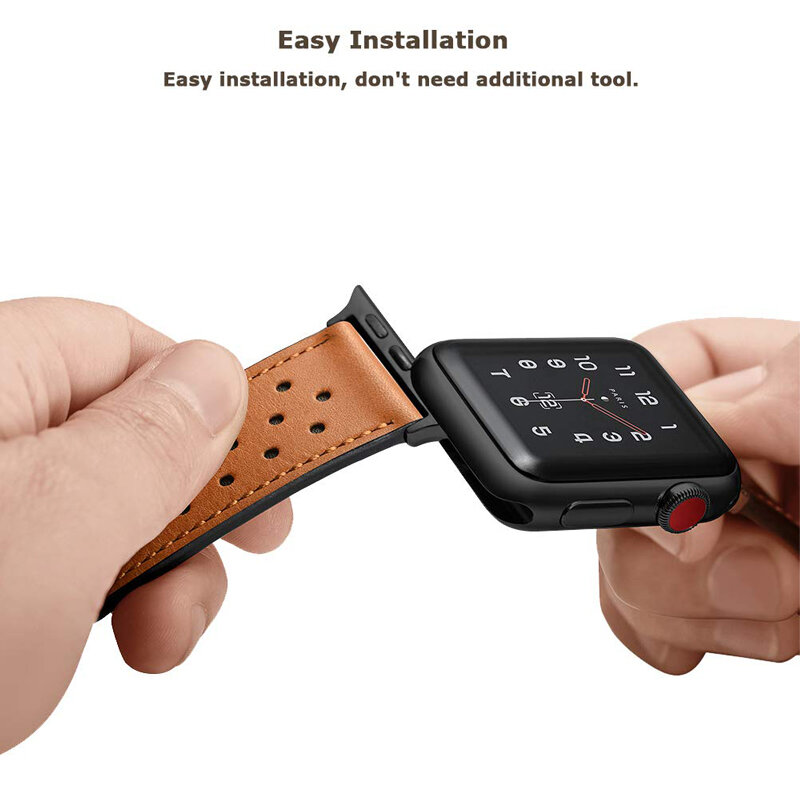 Genuine leather strap for apple watch band 42mm 38mm apple watch 4 5 44mm 40mm watchband for iwatch pulseira 3/2/1 accessories