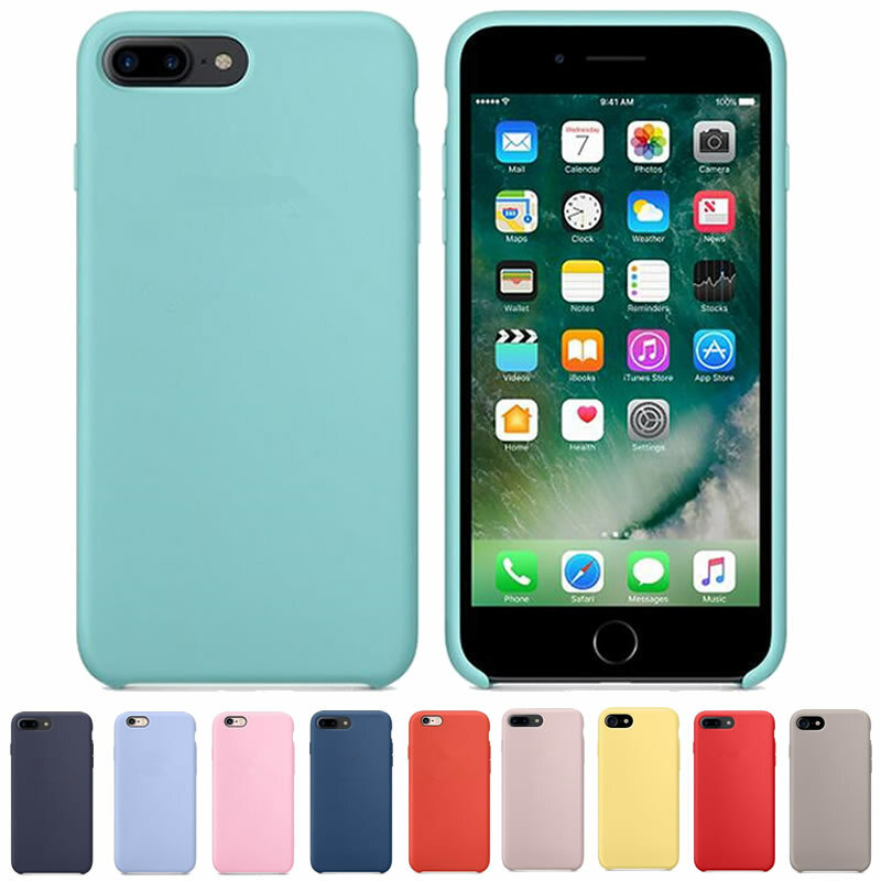 Original Copy Have Logo Silicon Case For iPhone 8 7 6 6s Plus X r s MaxPhone Bags Cases Cover For Apple iPhone X 10 Retail Box