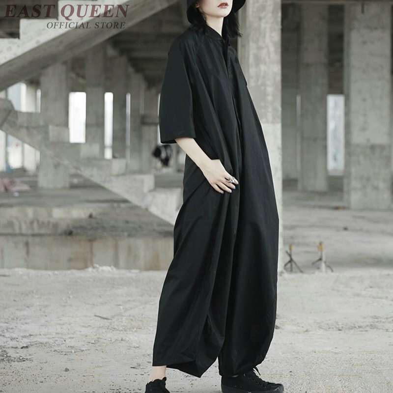 Frauen lose overalls modische streetwear solide polyester strampler frauen overall kombinieren voll länge mit tasche DD483 F