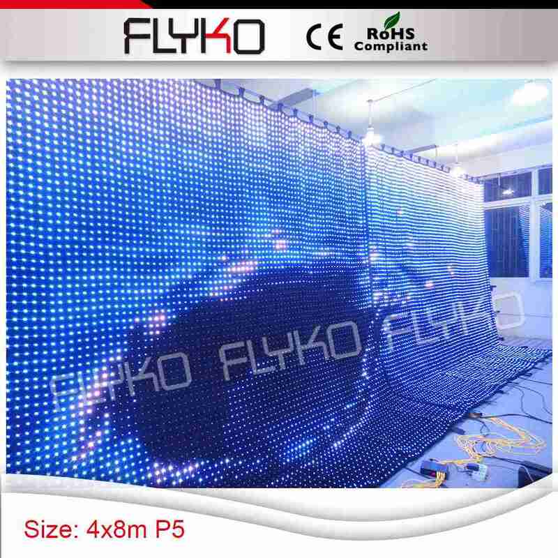Linked two pieces together 4x8m led lamps led video curtain