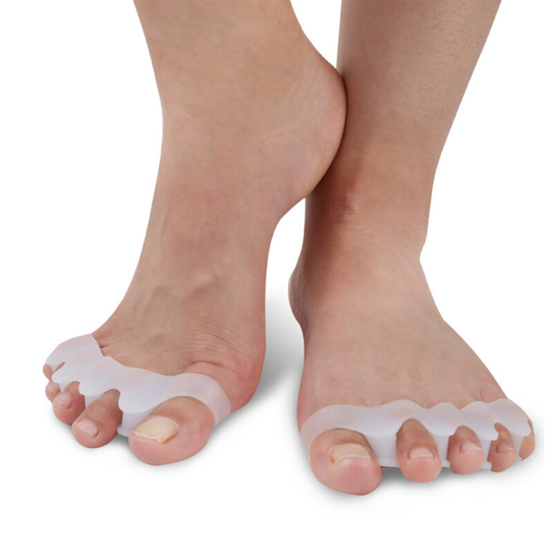 2017 1 par de pie Gel juanete Protector del dedo del pie separadores plancha estabilizador correctores de Hallux Valgus Corrección
