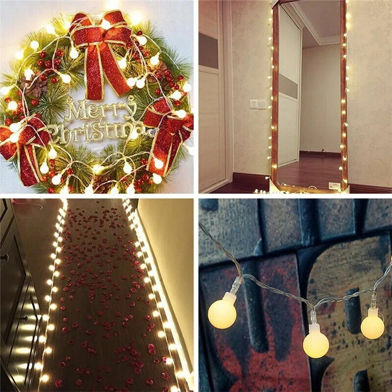 3 متر/5 متر/10 متر USB 5 فولت الكرة Led سلسلة ضوء شخصية الزفاف الديكور النجوم سلسلة ضوء المنزل حفلة عيد ميلاد زينة عيد الميلاد