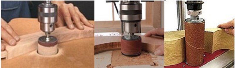 Novo 20 pçs/set alongar tambor lixamento kit 1/2 ", 3/4", 1 ", 1-1/2" luvas abrasivas tambor de borracha para broca imprensa conjunto de ferramentas para trabalhar madeira