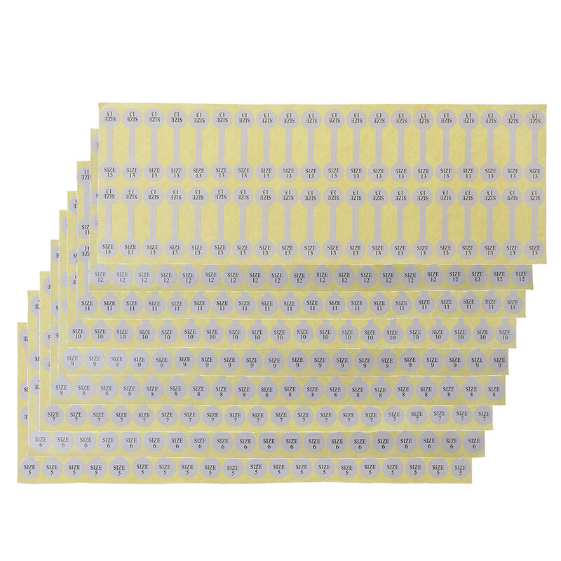 100Pcs สีขาวกระดาษสติกเกอร์ขนาดแหวนป้ายเครื่องประดับการ์ดแสดงผล