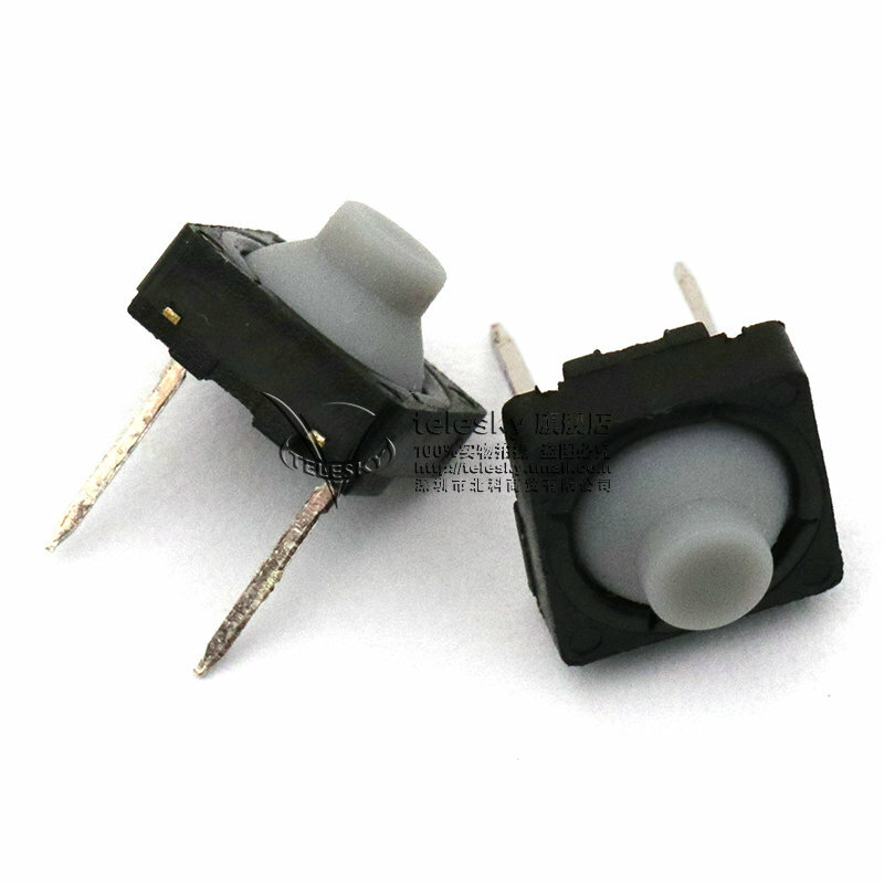 Interruptor de botón de plástico conductivo, microinterruptor táctil silencioso de silicona, 8 pies 8*2 P (10 unids/lote)