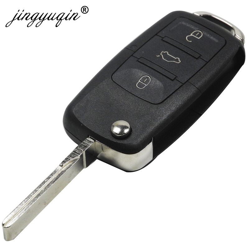 Jingyuqin 3ปุ่มรีโมทกุญแจรถ Fob สำหรับ VW PASSAT Polo Skoda ที่นั่ง Polo/กอล์ฟ/ด้วง/1J0959753 DA/AH 1K0959753G 434Mhz ID48