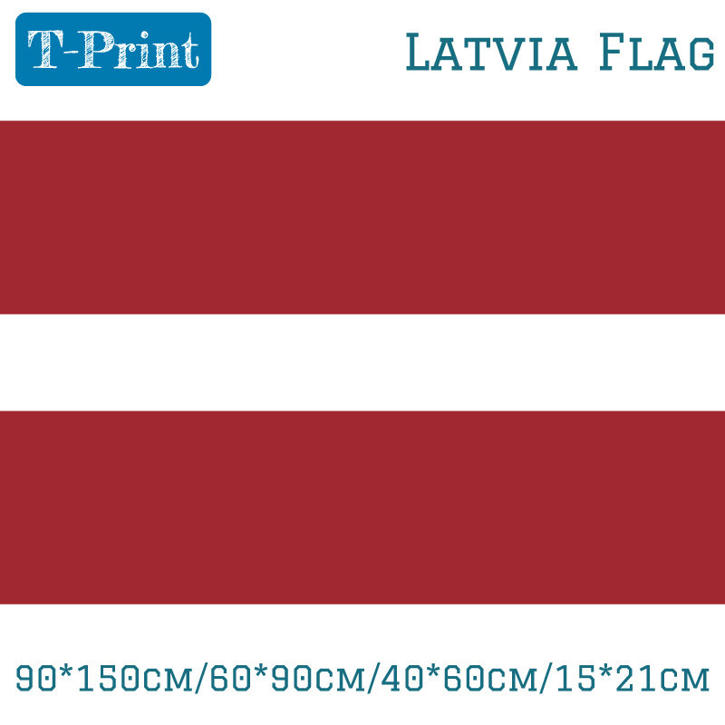 Bandiera LETTONIA 90X135 cm in poliestere con orlino perimetrale fettucce ed asola. 