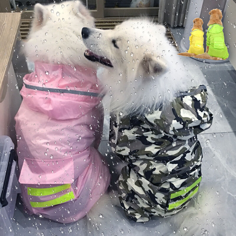 HOOPET cane impermeabile tuta cappotto antipioggia per cani mantello per animali domestici Labrador impermeabile Golden Retriever giacca Pet Supplies