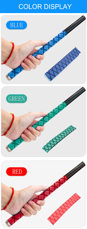 Revestimento termo retrátil para raquete, vara de pescar em 5 cores anti-deslizamento de 0.2m para cabo de raquete à prova d'água