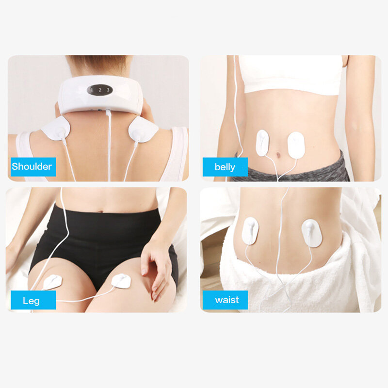 Masajeador eléctrico de pulso para espalda y cuello, compresión Caliente, masajeador de masaje Fsioterapia, Estimulador Muscular