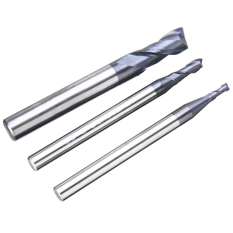 1pc Tungsten Coating End Mill 2 Flute 2/3/4/6mm Milling Cutter CNC Engraving Tool Set Mayitr