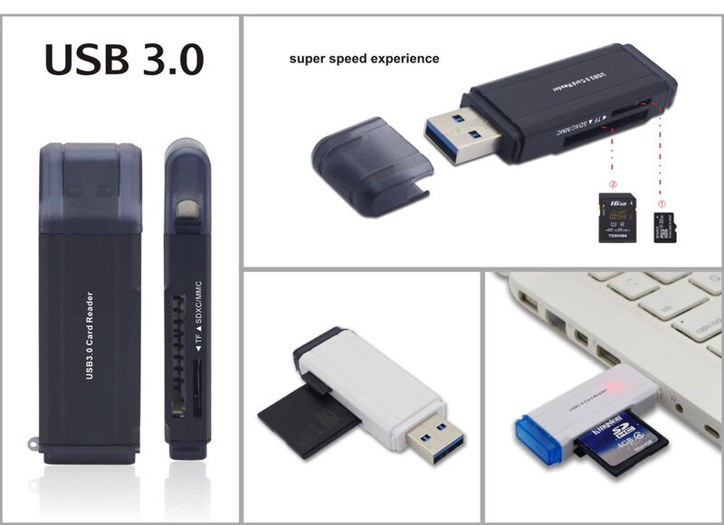 Lettore di schede USB 3.0 per MicroSD - MicroSDHC - MicroSDXC - SDHC - SDXC