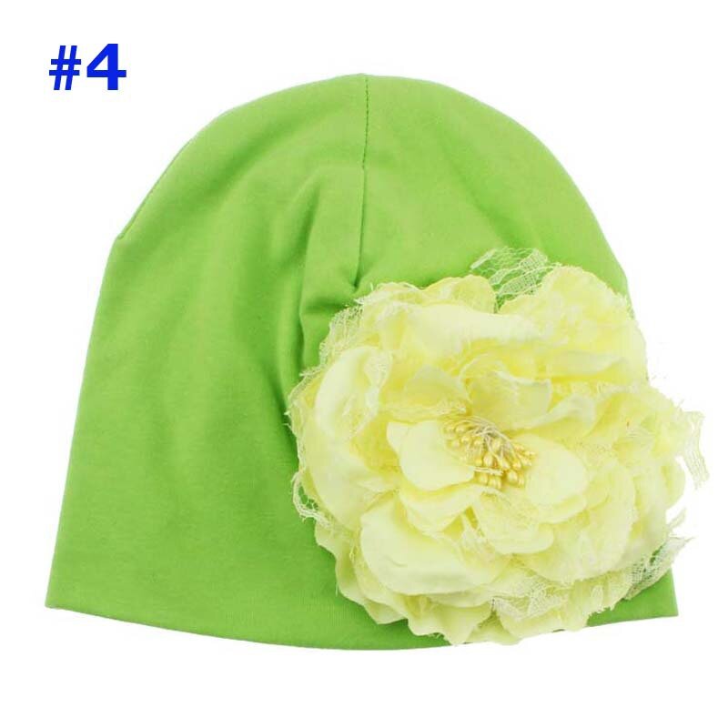Baby Flower Hat Newborn Girl Cotton Beanie Cap Peony Flower Infant Spring Hat Children Accessories Retail SW057