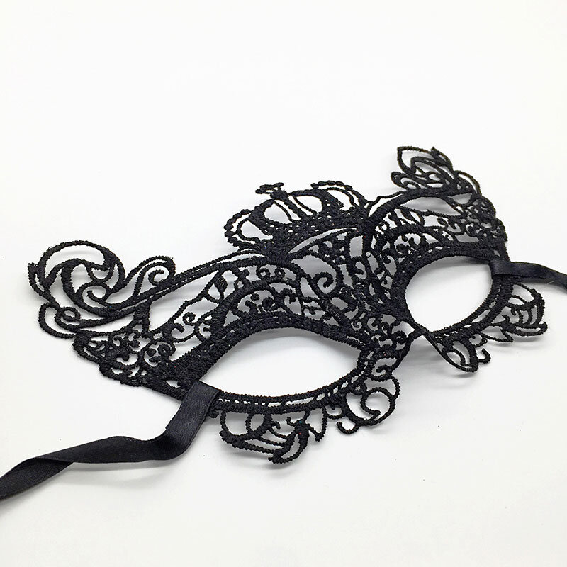 Maska na Halloween dla kobiet pół twarzy bal karnawałowy Cosplay Sex piękne maski czarny królowa kot korona imprez i wydarzeń dostaw
