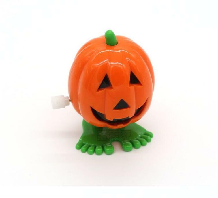 iWish Hot Halloween Wind Up Cushaw Jump Pumpkin Winding Jumping Squash Gifts Toy For Children Cuaurbit Baby Toys All Saints' Day