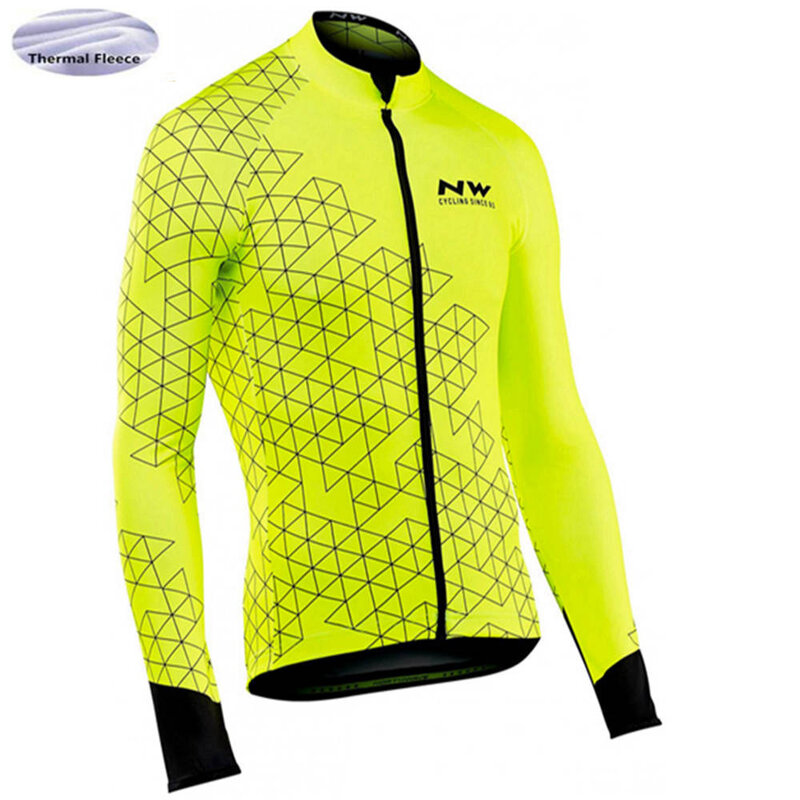 North WN 2019 Men Winter Thermal Fleece Long Sleeve Cycling Jersey Clothing Mountain Outdoor Triathlon Wear Bicycle Clothes