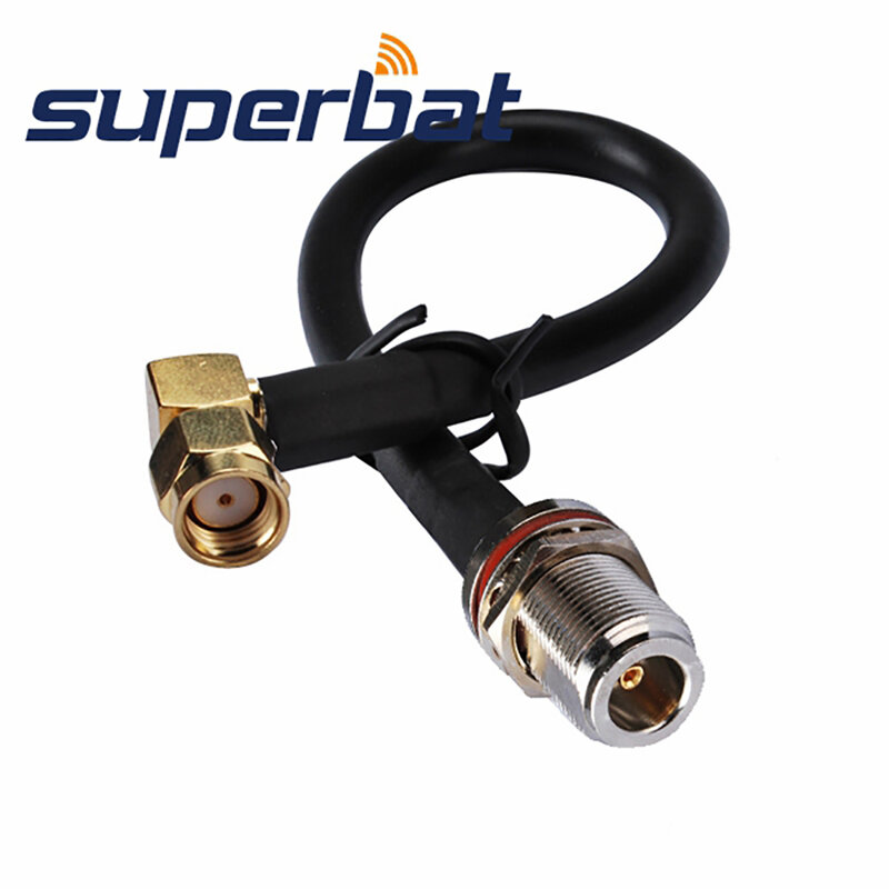 Superbat N Женская перегородка уплотнительное кольцо для штатива под прямым углом Штекерный кабель LMR195 50 см для беспроводной связи