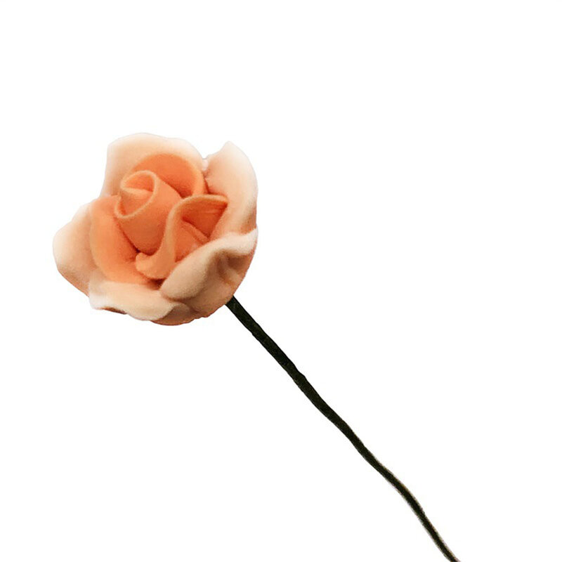 Mini Rose Alberoise Jaune, Accessoires Miniatures de Maison de Course, Simulation de Fleur, Jouet Modèle pour Décoration de Maison au Beurre, 10 Pièces, 1/12