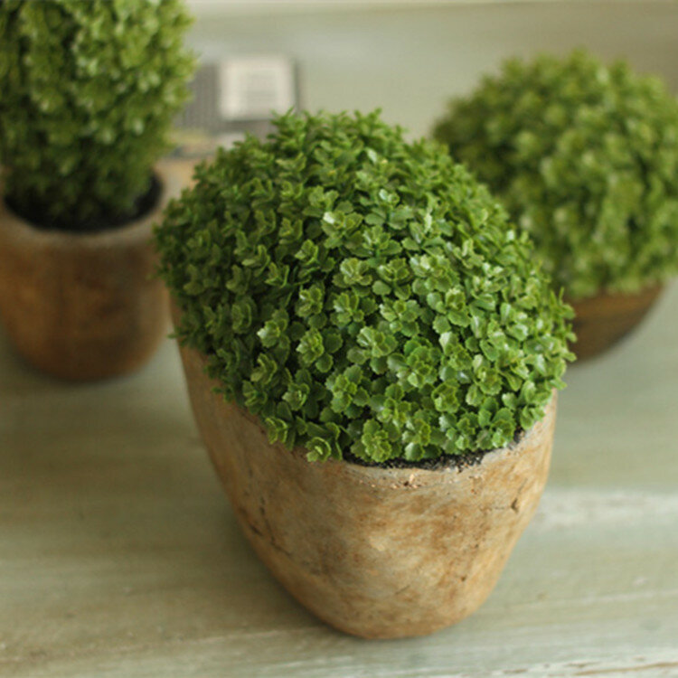 Paquete de simulación de flores de alta gama, bonsái verde en maceta, adornos de muebles de oficina, punto plano perenne