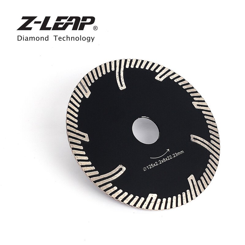 Z-LEAP 125mm Diamond Saw Blade Wheel Hot Pressed Diamond Disk For Cutting Stone Marble Granite 22.23mm Holes Cutting Disc