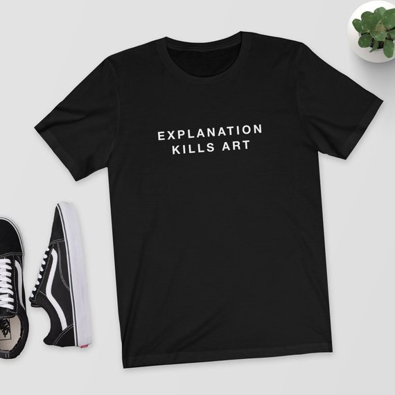 Sugarbaby Explanation Kills Art T-Shirt Graphic Tee nero bianco grigio Tumblr moda top T shirt Tumblr abbigliamento Hipster Grunge