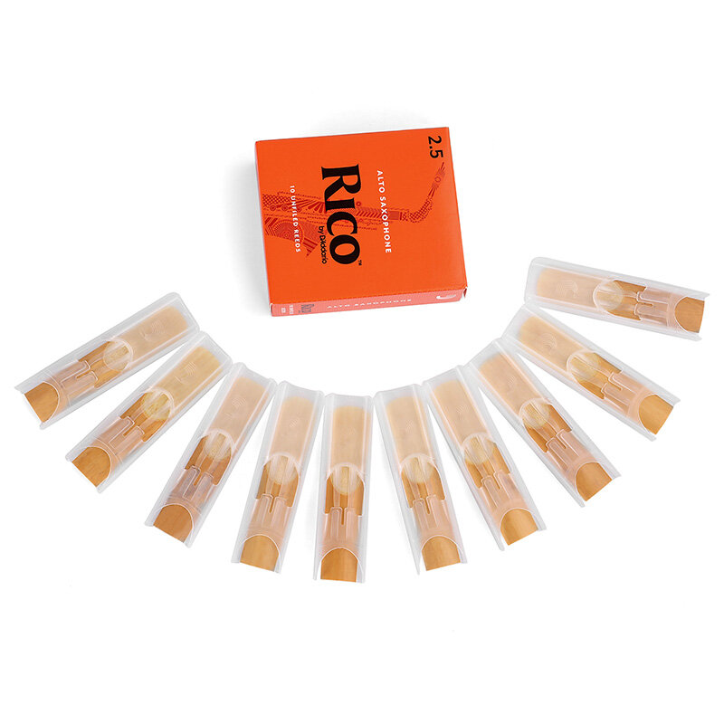 Aisiweier 미국 RICO 알토 색소폰 리드 오렌지 박스, 10 리드, Eb 알토 색소폰 클래식