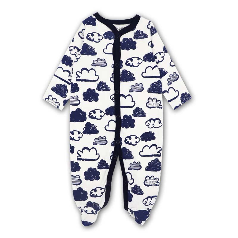 Baby Boy Girl Footies Pajamas Original Cotton Spring Sleepwear 1piece Pja Mother Animal Christmas Coverall baby'sets