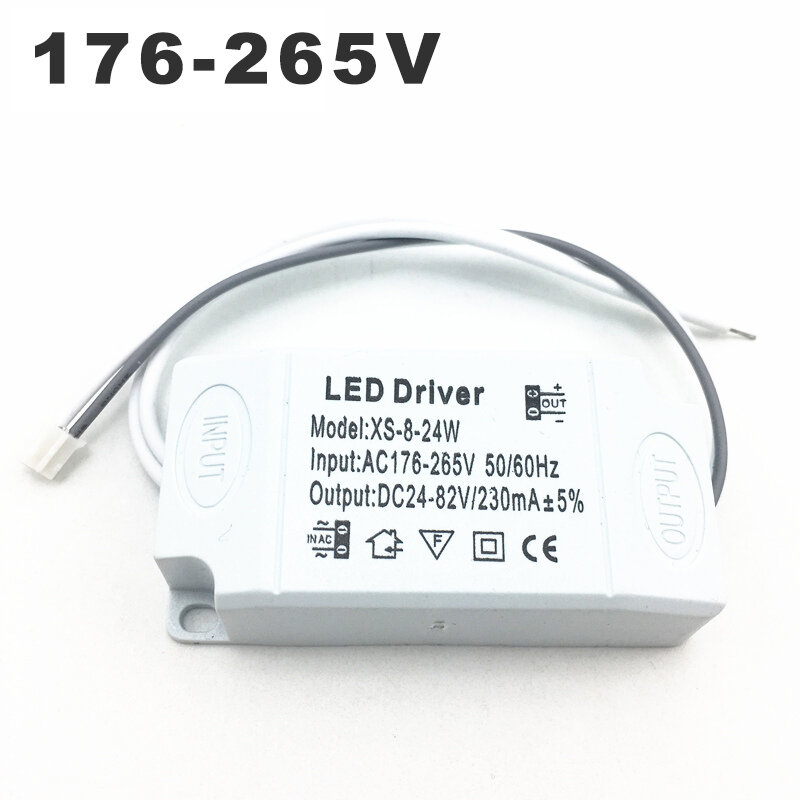220V 8-24W LED Driver Constant Current 230mA DC 24-82V Output Power Supply Adapter Lighting Transformer For LED Ceiling Light
