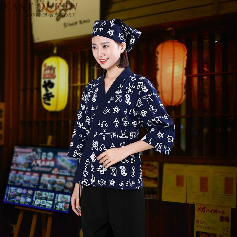 Sushi chef jednolite akcesoria japońska restauracja mundury dostawa szybkie usługi gastronomiczne kelnerka kelnerka Catering odzież DD1018 Y