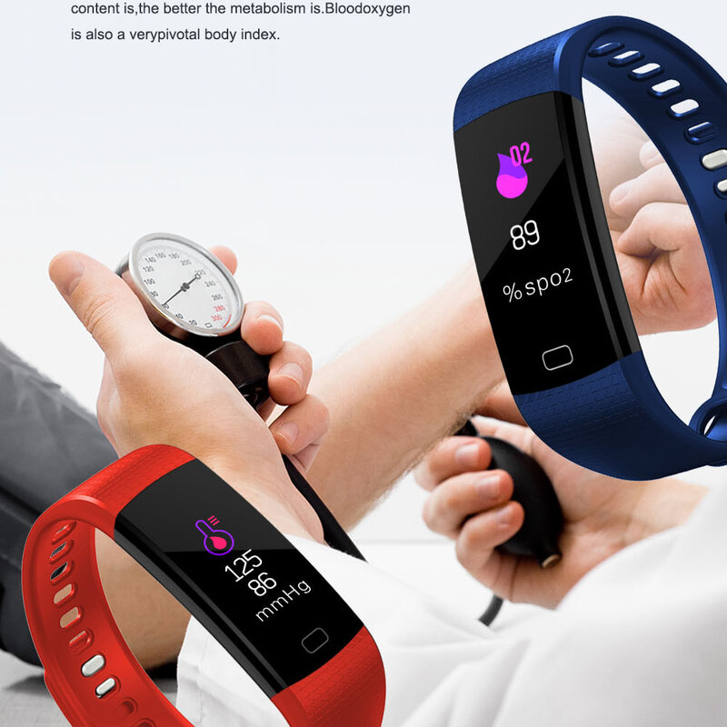 Y5 스마트 팔찌 블루투스 컬러 스크린 심박수 모니터 혈압 측정 피트니스 트래커 방수 스마트 시계