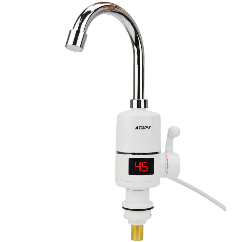 Электрический новейший проточный водонагреватель ATWFS 3000 Вт для кухни с функциями мгновенный нагрев воды, кран для нагрева, без бака