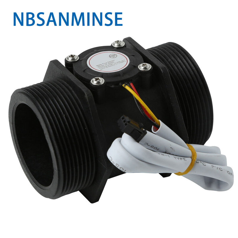 SMF-DN50 2 인치 5-24V 10-300L/min 물 흐름 센서 석유 화학 물 식물 농업 정원 관개 NBSANMINSE