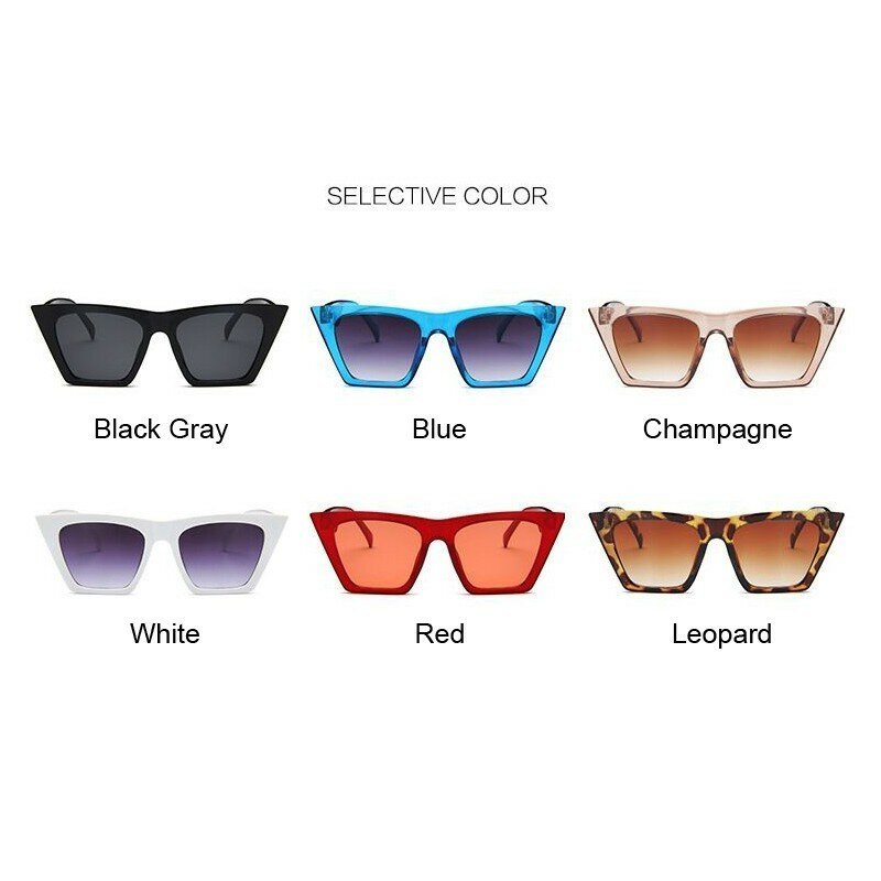 Cat Eye óculos de sol para homens e mulheres, designer vintage, clássico, quadrado, UV400, ao ar livre, luxo, moda