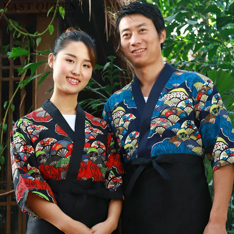 Fantasia uniforme de restaurante japonês dd1026, acessórios para sushi, uniforme de chef, garçadeira, restaurante, alimentação, roupas