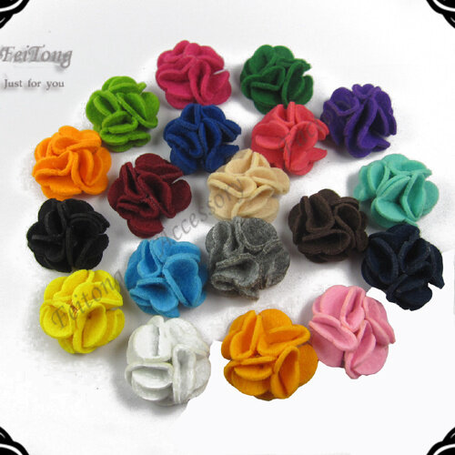 Free shipping!50pcs/lot 4CM  New felt  flowers Non-woven flower   can order mixed color