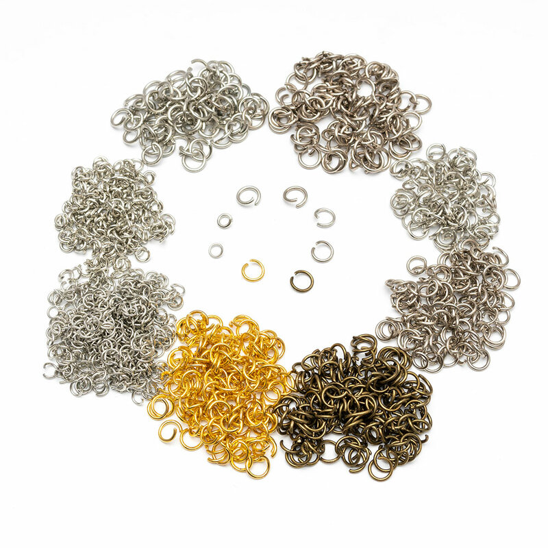 100 Buah/Lot Emas Perak Lingkaran 5 7 8 Mm Terbuka Melompat Cincin untuk DIY Membuat Perhiasan Kalung Gelang Temuan Konektor Persediaan