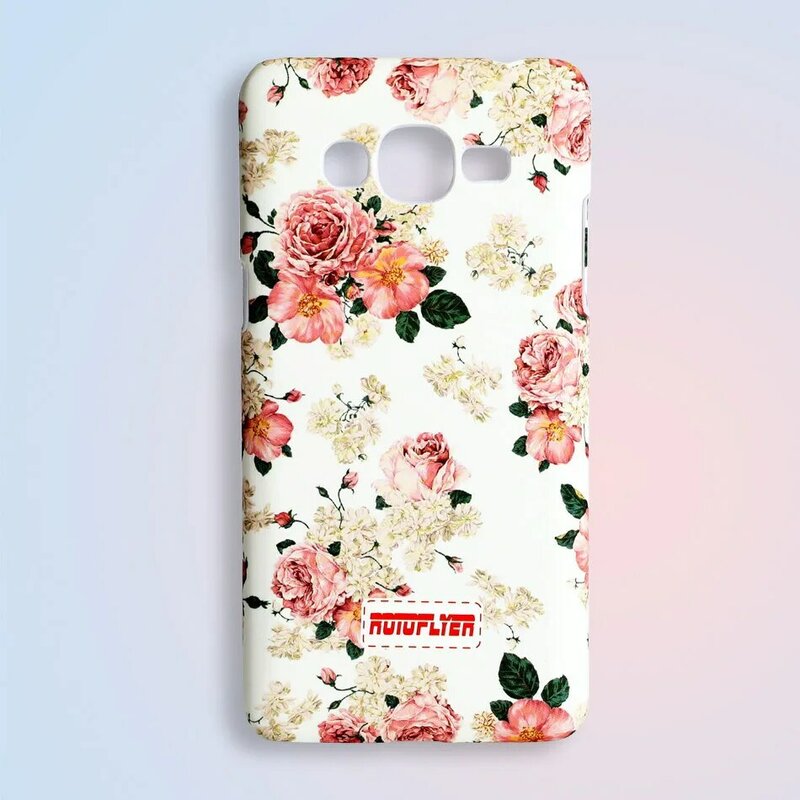 Lichtgevende Indie Pop Bloem Hard Cover Case voor Samsung Galaxy J2 Prime Classic Bloemen voor Meisjes Glad Touchm voor SM-532F