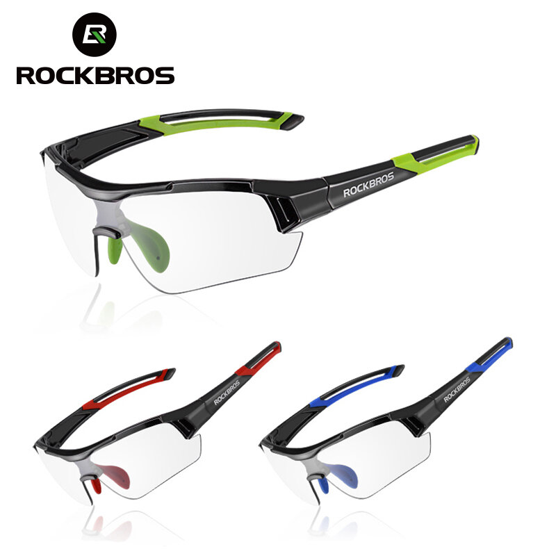 ROCKBROS occhiali da ciclismo fotocromatici occhiali da bici occhiali UV400 MTB occhiali da bici da strada donna uomo sport all'aria aperta pesca