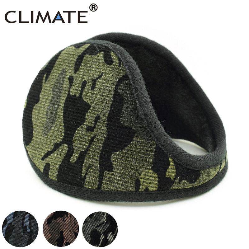 CLIMATE Men Camouflage Earmuffs Men Winter Ear Warmer Cover Camou Muff Cool New Warm Ear Muff Military Ear Muffs for Men Women