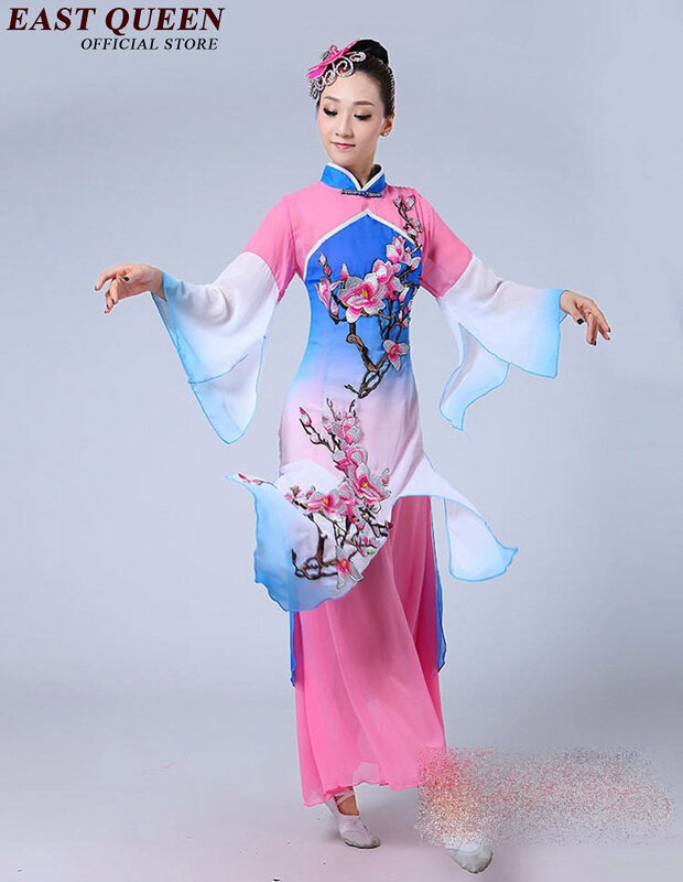 Folklórico de China baile mujeres trajes de danza oriental etapa desgaste de la danza oriental ropa DD244