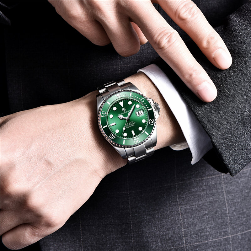 Nowy projekt PAGANI najwyższej marki luksusowych mężczyzn automatyczne zegarki mechaniczne ze stali nierdzewnej Auto datowanie wodoodporny zegarek biznesowy dla mężczyzn