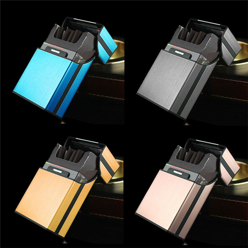 R7RC nowy papieros cygaro kieszonkowy pojemnik pudełko do przechowywania lekka aluminiowa obudowa uchwyt skrzynki