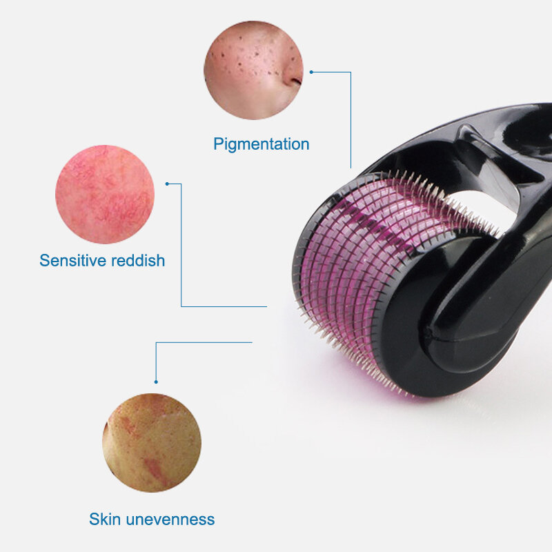 DARSONVAL — Rouleau de massage derma 540 en micro-aiguilles, dermaroller en titanium pour le visage, longueur des aiguilles 0,2/0,25/0,3mm