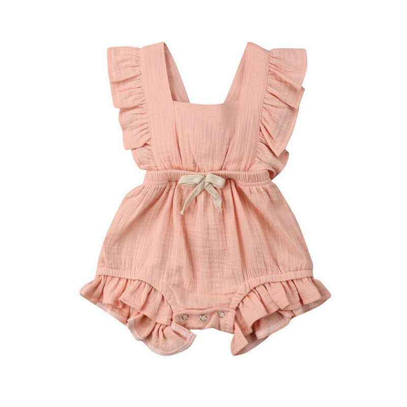 Telotuny 2019 Brand New Infant Newborn Baby Girl Ruffle Rompers One-Pieces Clothes Baby Girl Summer Sleeveless Romper Sunsuit J3