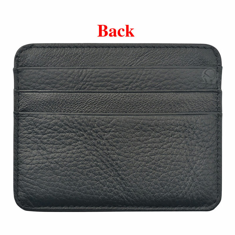 New Arrival Mini Wallets 12 Colours Ultra-thin Card Holder Mens Business Small Genuine Leather Purse Leather Card Case 6 Slots
