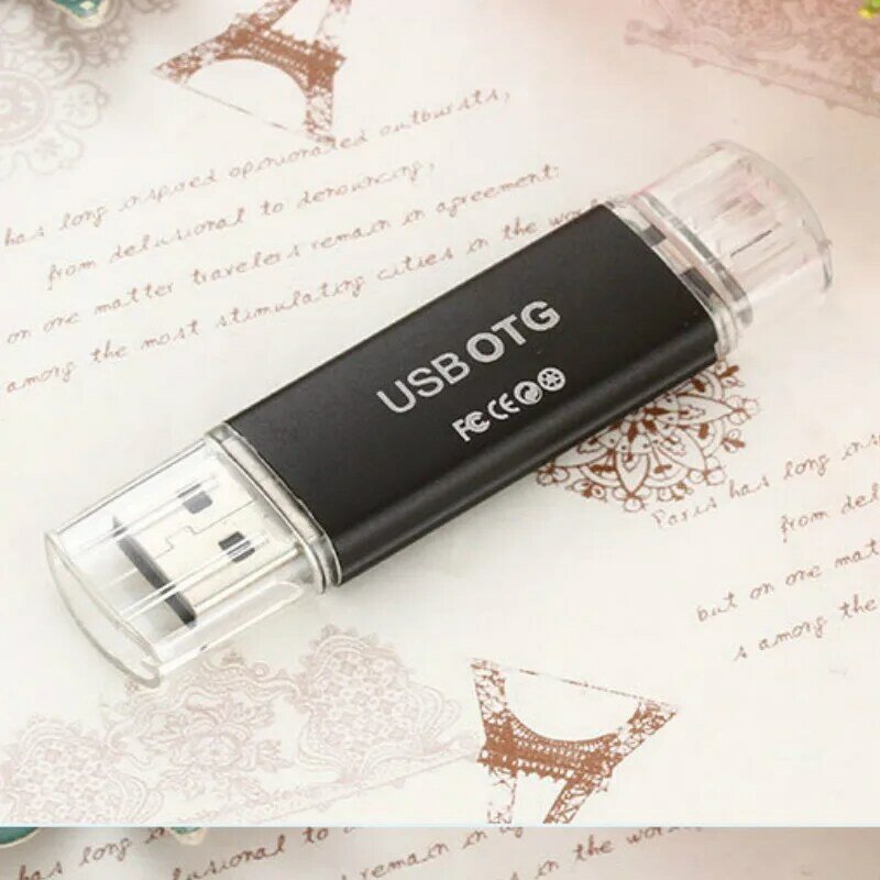OTG USB Flash Drive 64Gb 32Gb Pen Drive 8Gb 16Gb 4GB USB 2.0 Pendrive USB Stick Flash Drive untuk Android Smartphone Logo Kustom