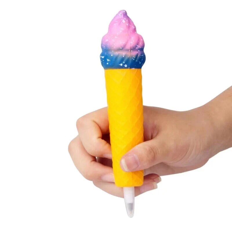Kreatywny Kawaii kot jednorożec Pen Cap Squishy powolny rośnie pojemnik na ołówki miękkie wycisnąć zabawki Stress Relief świąteczny prezent zabawka dla dzieci
