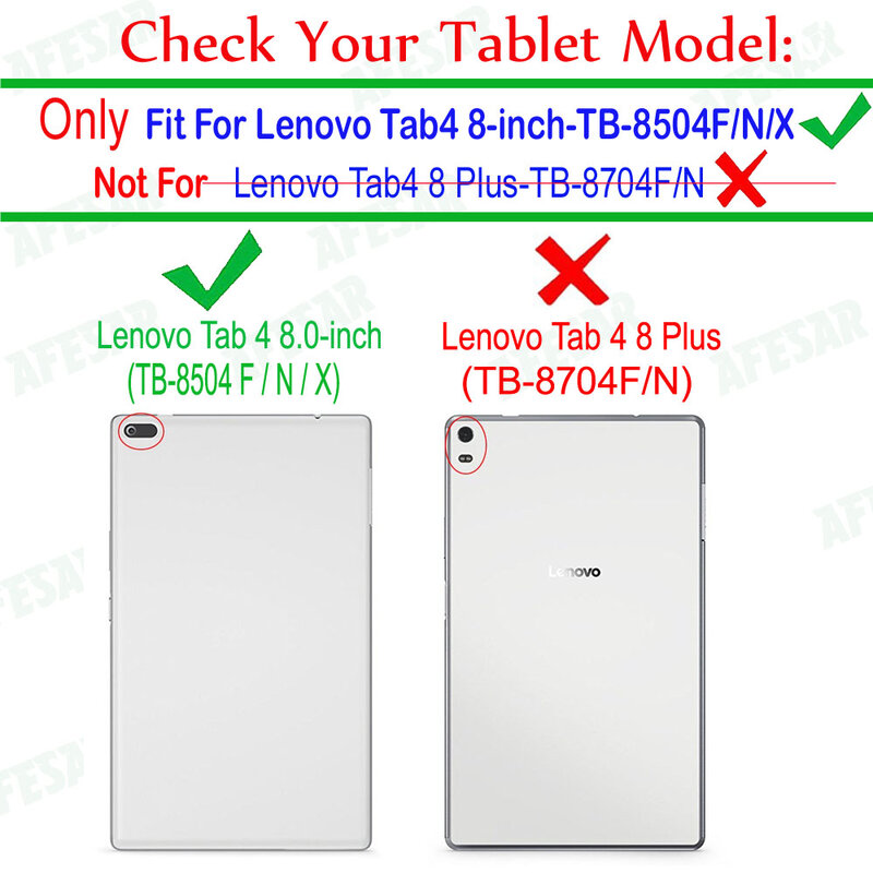 Coque pour Lenovo Tab4 8 TB-8504F TB-8504N, coque rigide en cuir PU ultra-mince pour Lenovo Tab 4 8 TB-8504X TB-8504 Skin