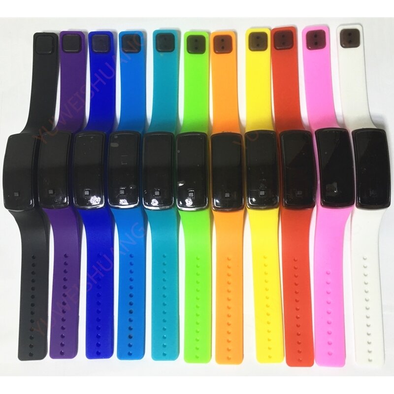 Elektroniczny zegarek LED gorąca sprzedaż moda cukierki kolor silikonowy dla dzieci chłopcy zegarek dziewczęcy zegarek dziecięcy dzieci cyfrowy zegar