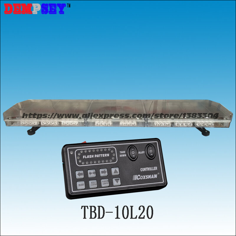 TBD-10L22 LED 라이트 바, 앰버 비상 경고등, 방수, 구급차/소방차/경찰/차량, 18 플래시 패턴,